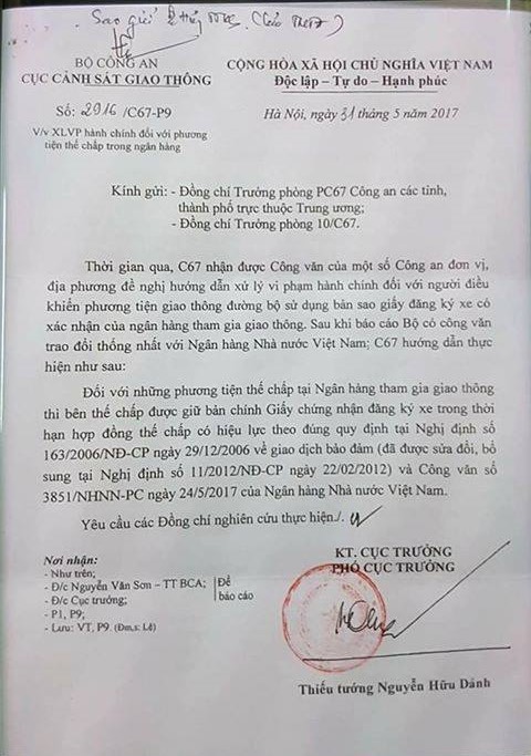 Mua xe trả góp không có giấy tờ gốc là phạm luật ???